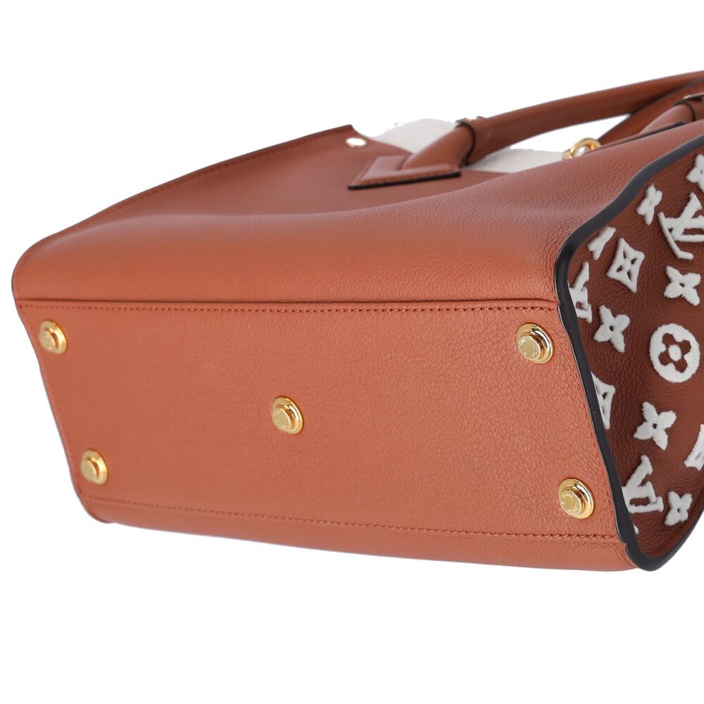 Louis Vuitton On My Side MM Monogram Tuffetage Tote Bag M21004 Brown - Picture 7 of 8